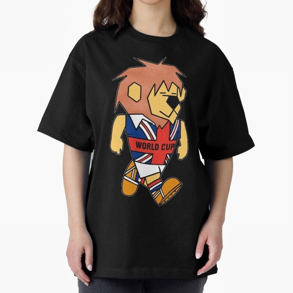 World Cup Willie 1966. Oversized T-Shirt Bring Supporter Culture to Match Day Hype around FIFA World Cup 2026, Messi, Neymar and Mbappe, France and Portugal, Fan Favorite Moments, National Team Passion, Big Match Drama and Soccer History; Great for