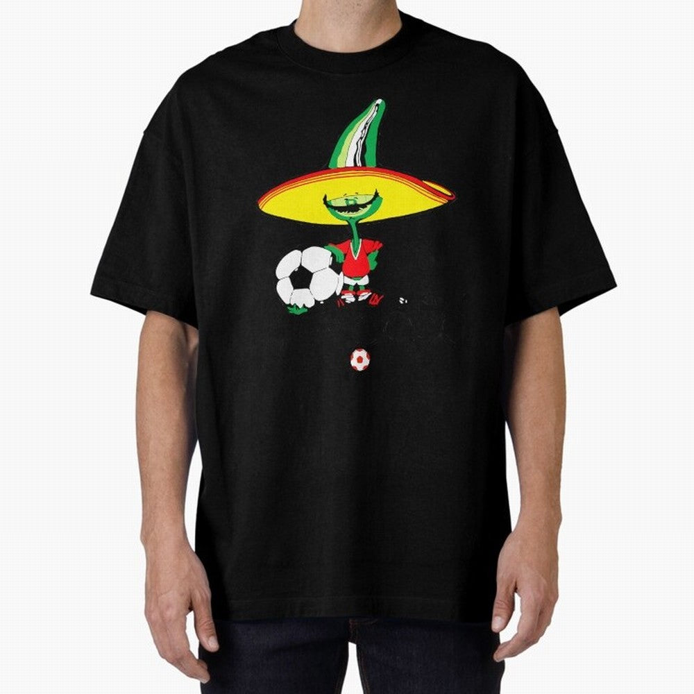 Mexico 86 Oversized T-Shirt Capture Stadium Memories from the FIFA World Cup 2026 Group Stage Journey through Messi and Cristiano Ronaldo Highlights, Spain Pride, Retro Football Energy, Iconic Rivalries, Trophy Chase Drama and Stadium Atmosphere;