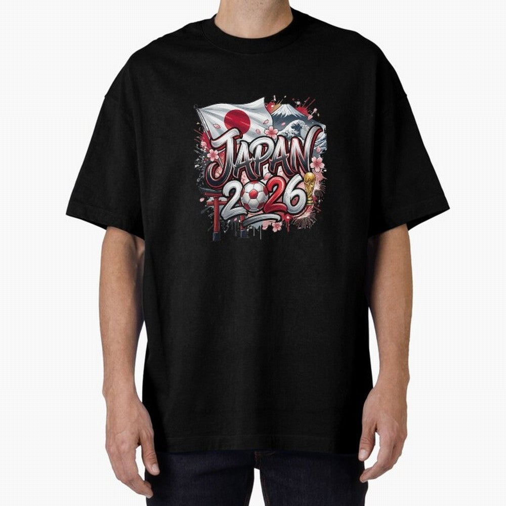 Japan World Cup 2026 Football Legacy Oversized T-Shirt Honor Global Football Passion for FIFA World Cup 2026, Filled with Cristiano Ronaldo, Haaland and CR7, Argentina, France and Brazil, Tournament Hype, Historic Matchups, Family Viewing Parties