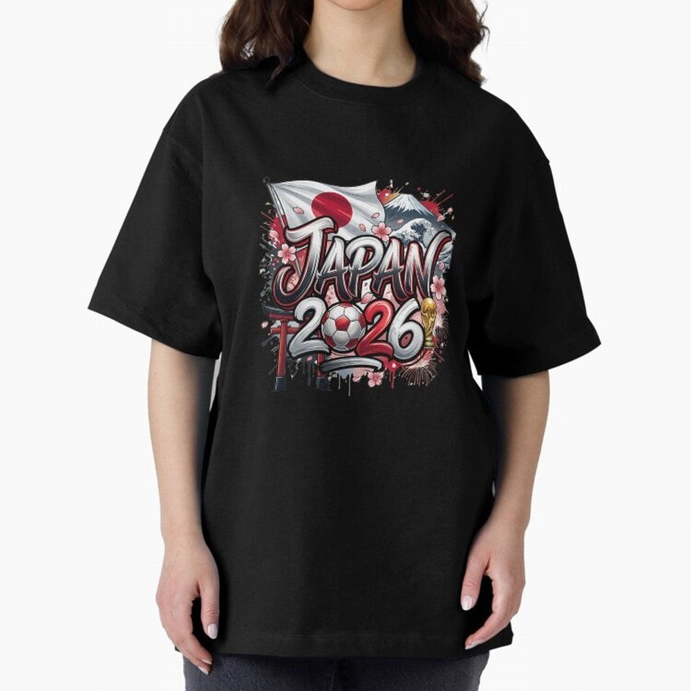 Japan World Cup 2026 Football Legacy Oversized T-Shirt Honor Global Football Passion for FIFA World Cup 2026, Filled with Cristiano Ronaldo, Haaland and CR7, Argentina, France and Brazil, Tournament Hype, Historic Matchups, Family Viewing Parties