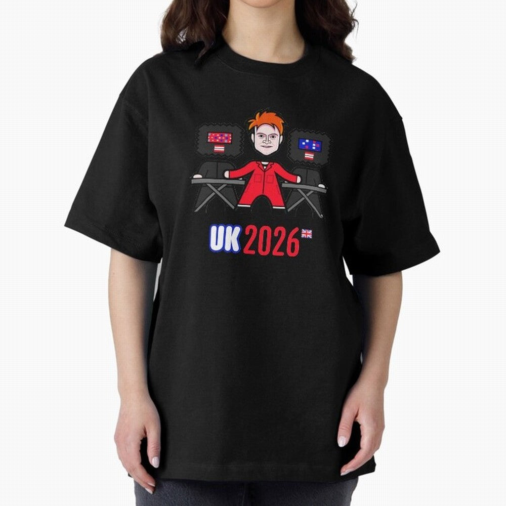 United Kingdom 2026 Oversized T-Shirt Cheer for FIFA World Cup 2026 USA Canada Mexico Spirit, Celebrating England and Germany, Mbappe, Soccer Culture, Superstar Moments, National Team Dreams and Competitive Fire; Great for Supporters Who Love