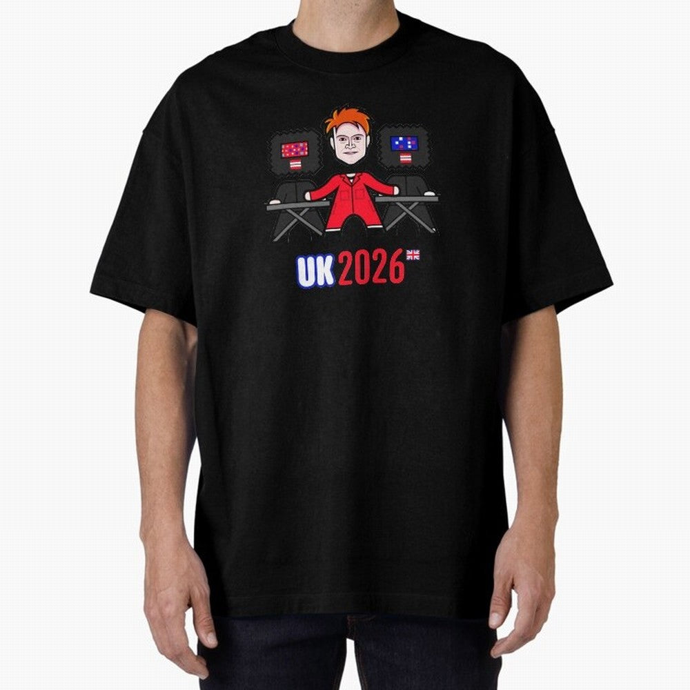 United Kingdom 2026 Oversized T-Shirt Cheer for FIFA World Cup 2026 USA Canada Mexico Spirit, Celebrating England and Germany, Mbappe, Soccer Culture, Superstar Moments, National Team Dreams and Competitive Fire; Great for Supporters Who Love