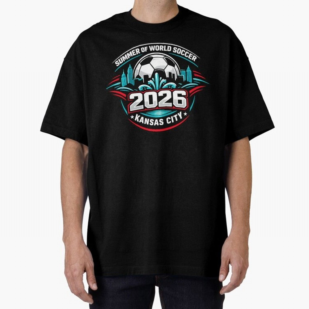 World Soccer Tournament Cup 2026 Kansas City Oversized T-Shirt Honor Football Greatness during Global Football Passion for FIFA World Cup 2026 Group Stage, Celebrating Neymar, Portugal, Champion Mindset, Group Stage Buzz, Knockout Tension and