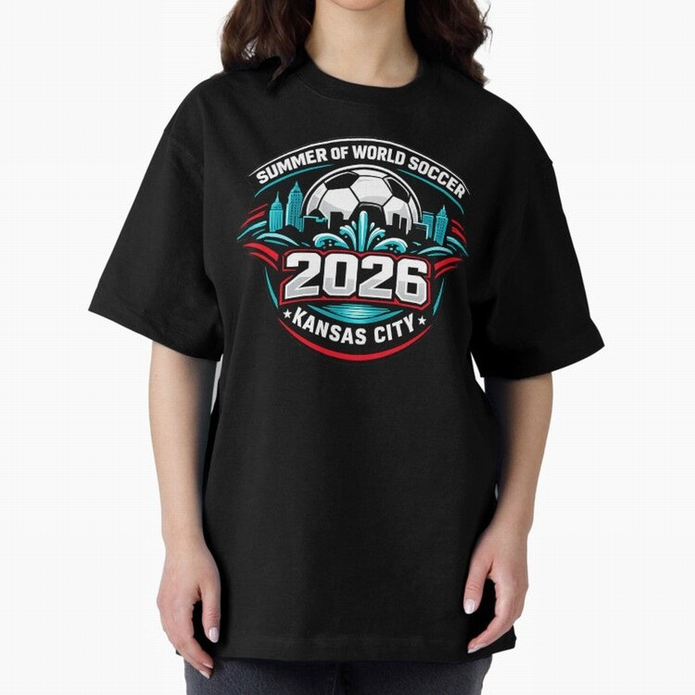World Soccer Tournament Cup 2026 Kansas City Oversized T-Shirt Honor Football Greatness during Global Football Passion for FIFA World Cup 2026 Group Stage, Celebrating Neymar, Portugal, Champion Mindset, Group Stage Buzz, Knockout Tension and