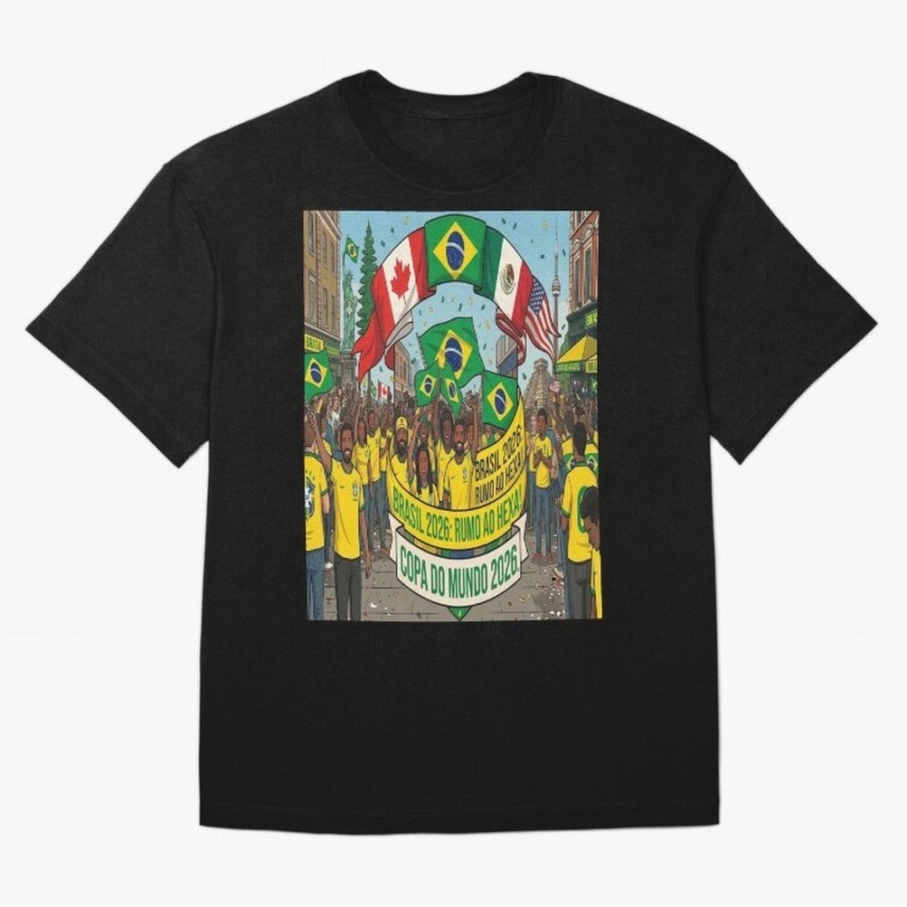 Brazil World Cup 2026 Oversized T-Shirt Celebrate the Biggest Stage of FIFA World Cup 2026 Group Stage for Fans of Cristiano Ronaldo, Haaland and CR7 and Portugal, Bringing Championship Spirit, Famous Goals, Roaring Crowds and International