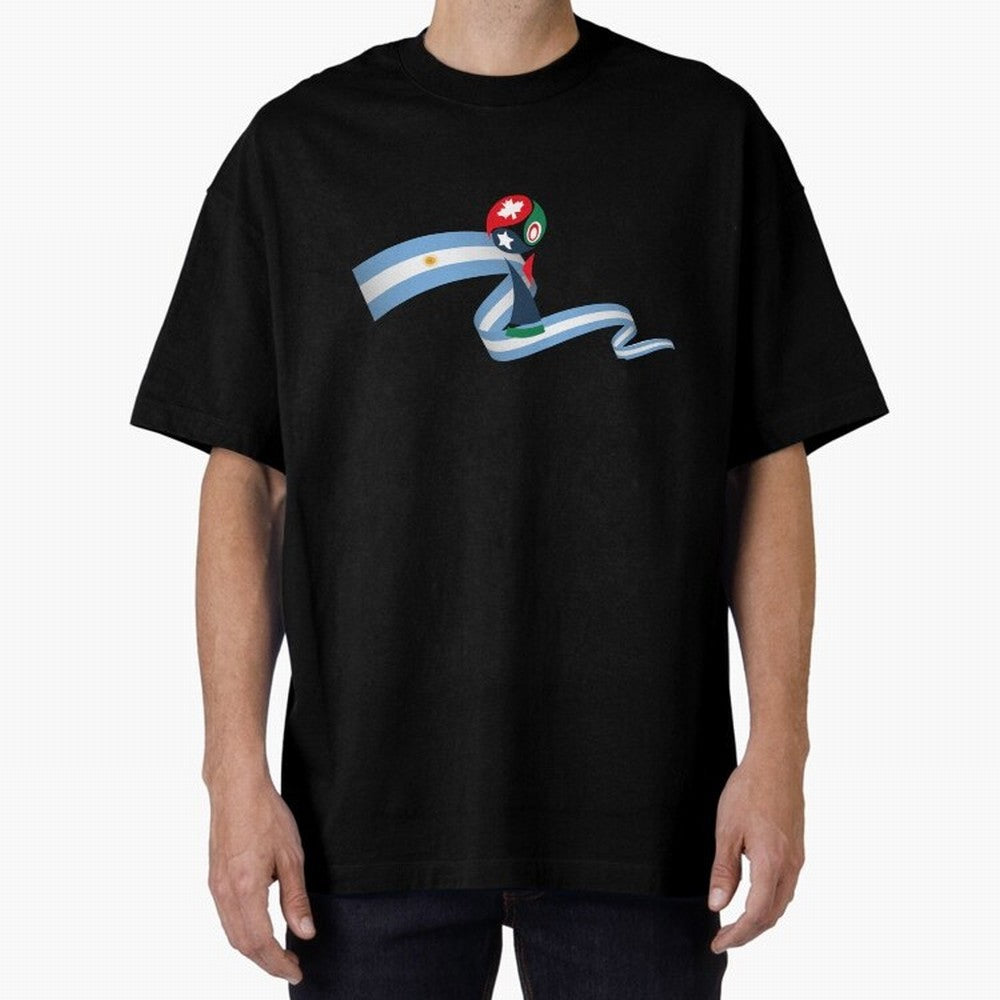 World Cup 2026 Team Argentina Oversized T-Shirt Experience the Global Stage of FIFA World Cup 2026 for Fans of Messi and Cristiano Ronaldo and France, Bringing Supporter Pride, Iconic Celebrations, Legendary Names and Global Match Day Energy;