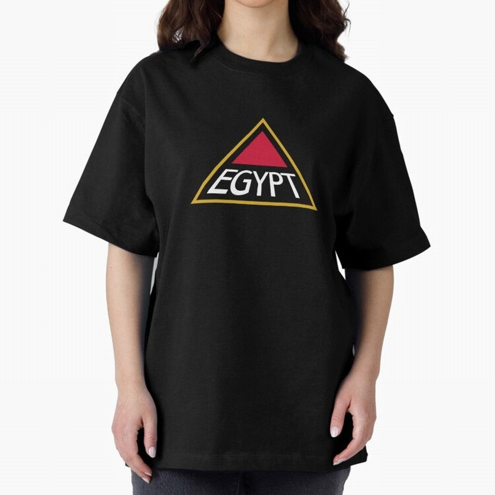 Logo of Egypt Oversized T-Shirt Carry National Pride through Match Day Hype around FIFA World Cup 2026, Messi and Cristiano Ronaldo, France, Championship Spirit, Famous Goals, Roaring Crowds and International Football Unity; Created for Match Day
