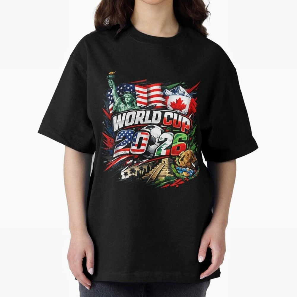 2026 North America Football Championship Oversized T-Shirt Represent Fans Who Live for FIFA World Cup 2026 Group Stage for Fans of Messi and Cristiano Ronaldo and Portugal, Bringing Champion Mindset, Group Stage Buzz, Knockout Tension and